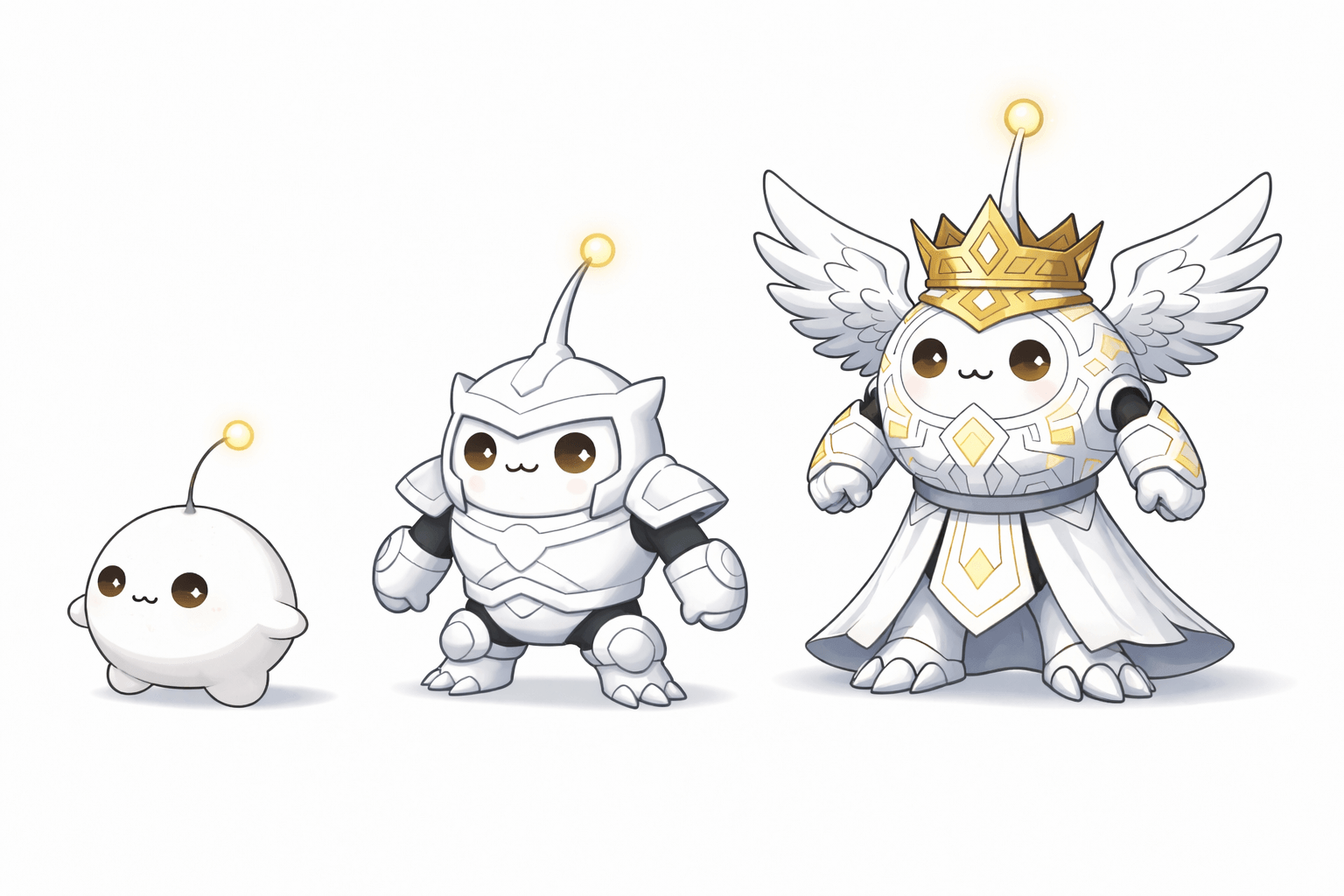 Fantasy evolution with armor and wings